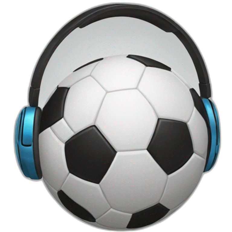 soccer ball with headphones emoji