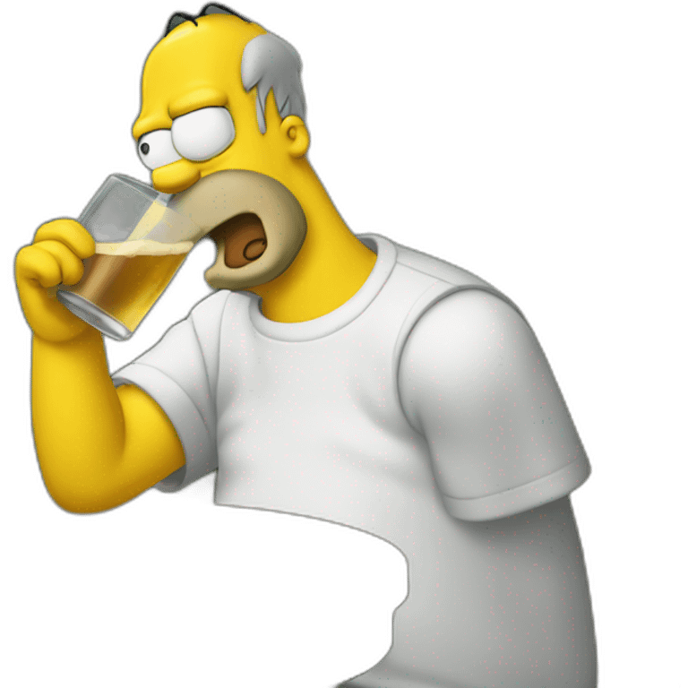 Homer drinking emoji