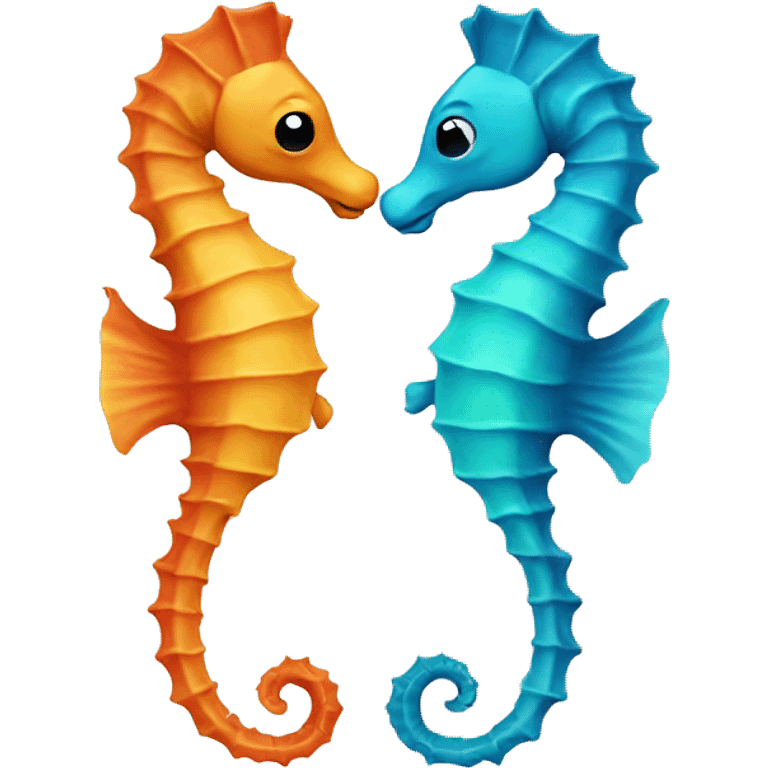 two seahorses emoji