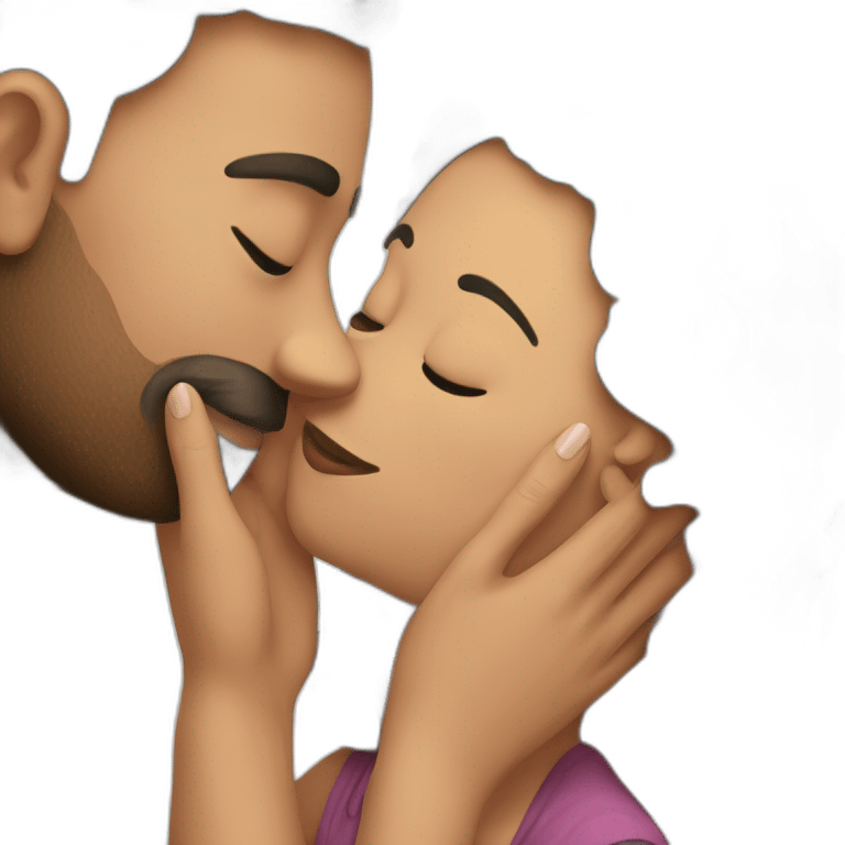 man kiss woman's foot emoji