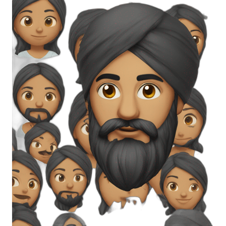 a portrait of a 14 year old sikh emoji