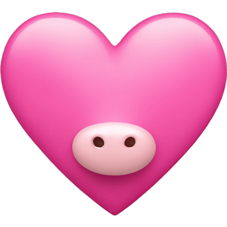 Pink cow print colored heart emoji