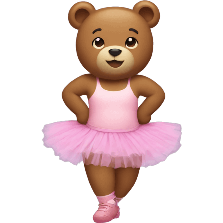 Bear in a tutu emoji