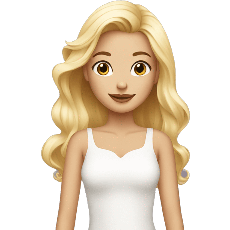 blond girl with polish on emoji