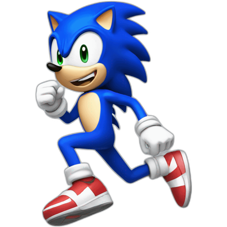 Sonic running emoji