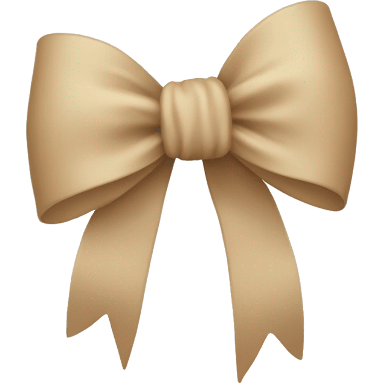 Beige bow emoji