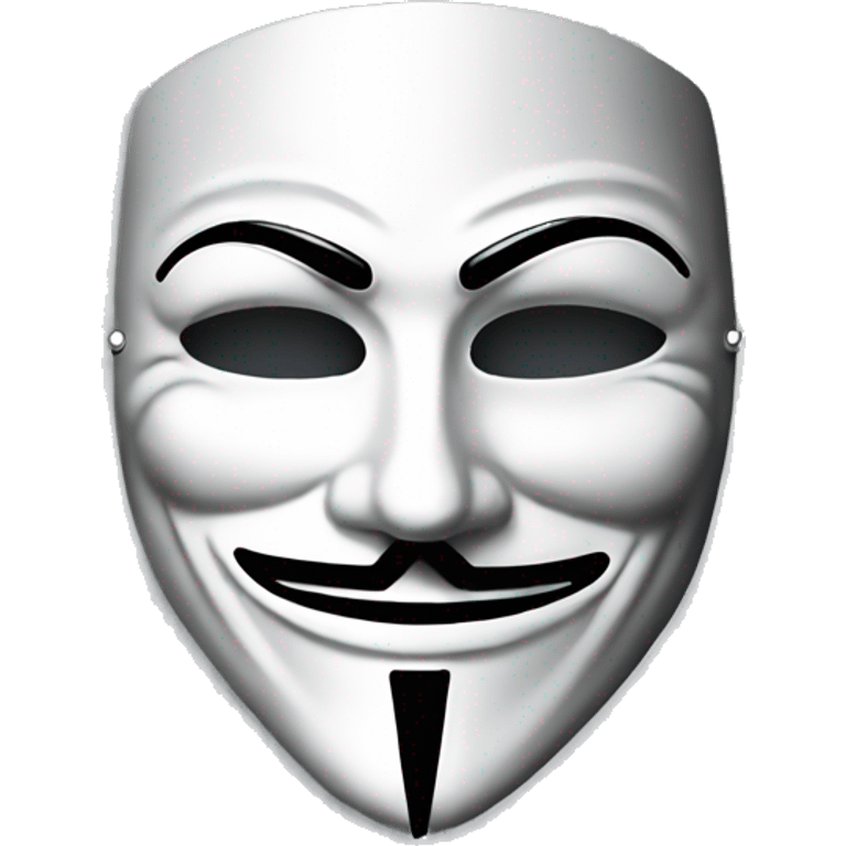 Guy fawkes mask with hood emoji