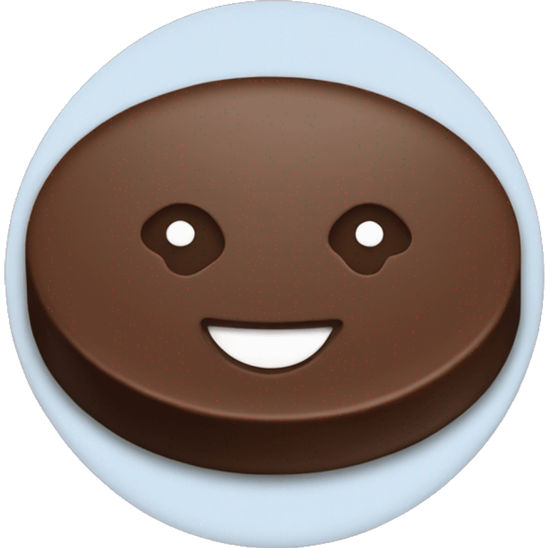 Circle shaped chocolate bar emoji