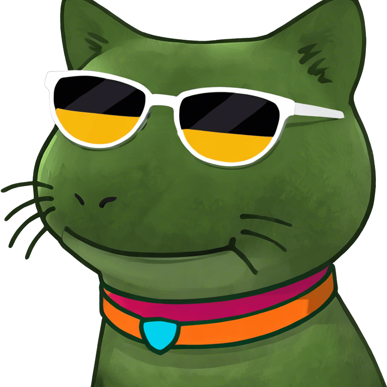 Cat with sunglasses emoji