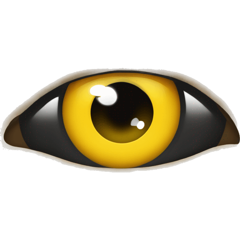 Create an Eye emoji with the text "HC" written on it in the middle. The eye should be yellow in color and the text in black. The text is important.  emoji