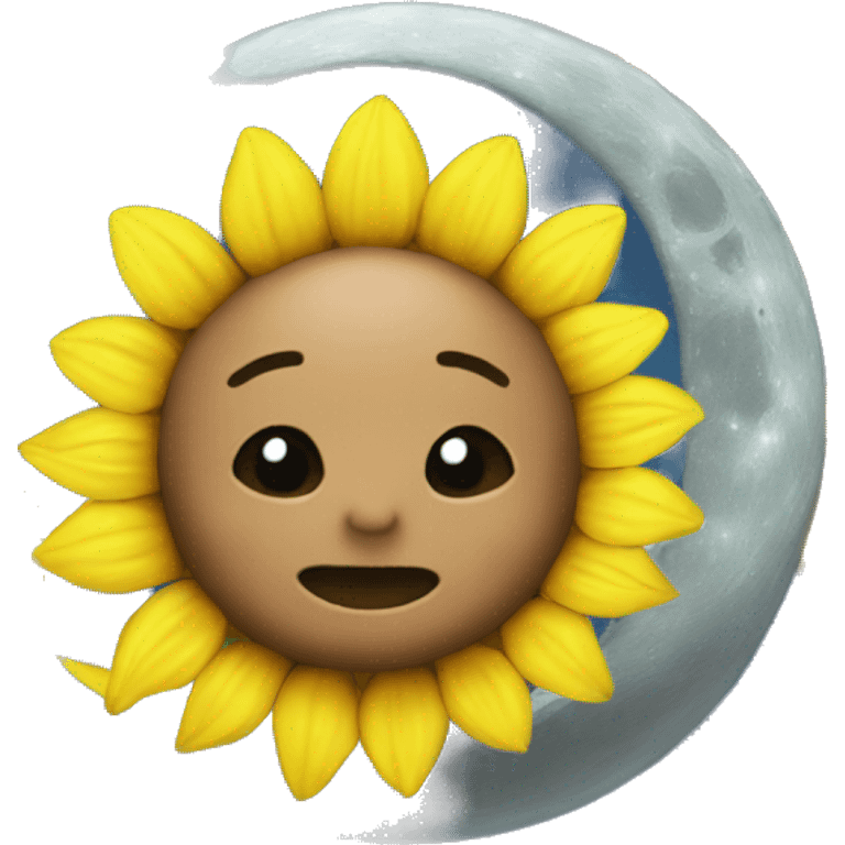 Baby sunflower in the moon  emoji