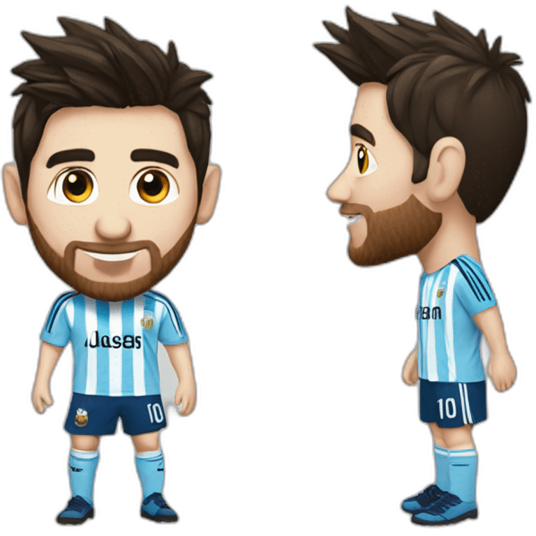 messi with argentinian tshirt emoji