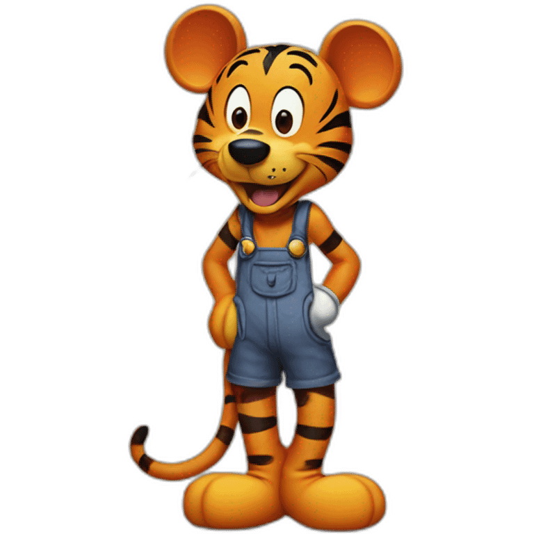 Mickey Mouse mixed with tigger the tiger emoji