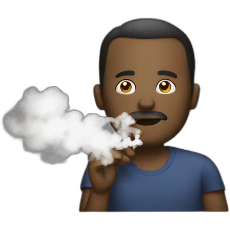 Man vaping emoji