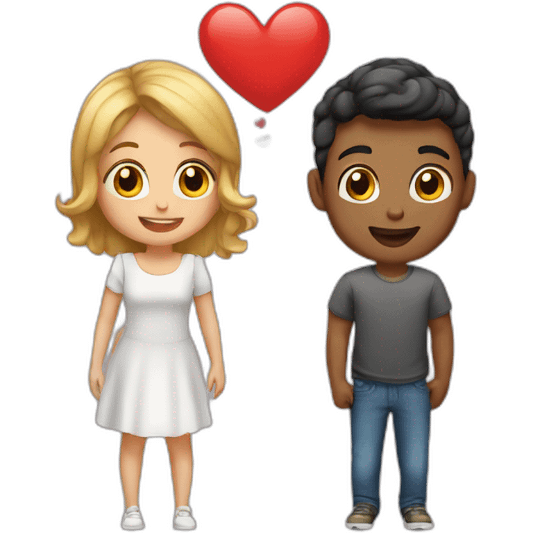 A boy amd girl love emoji