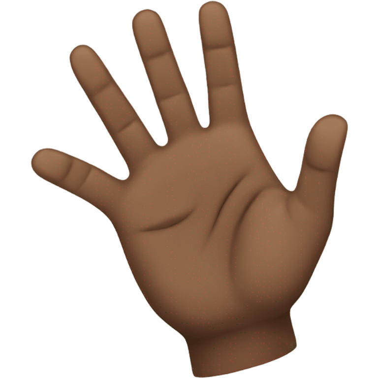 black person putting up 5 fingers emoji