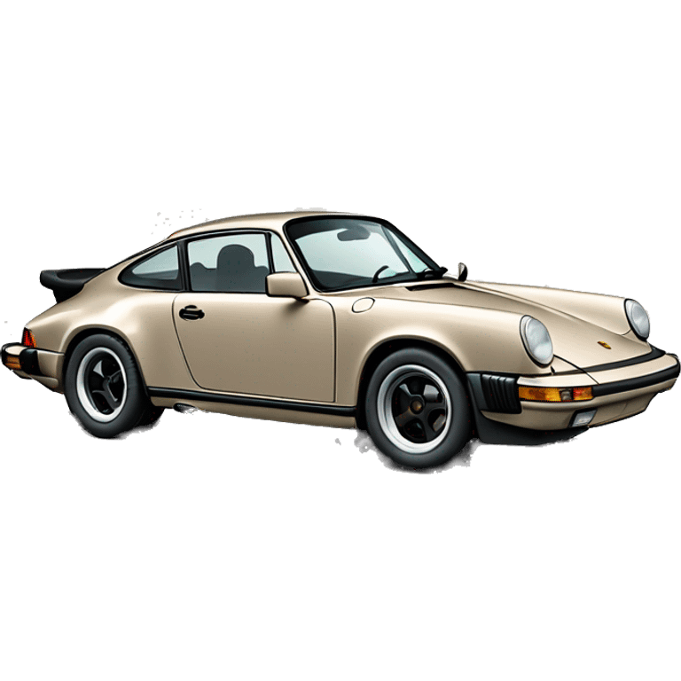 a grey/beige porsche 911 carrera from the 80s emoji