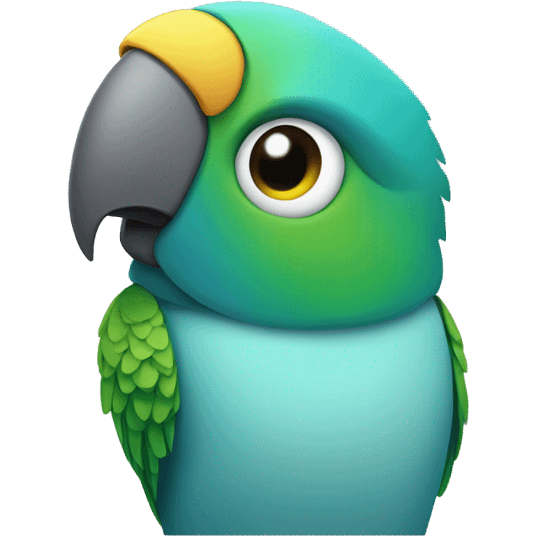 robot parakeet head emoji