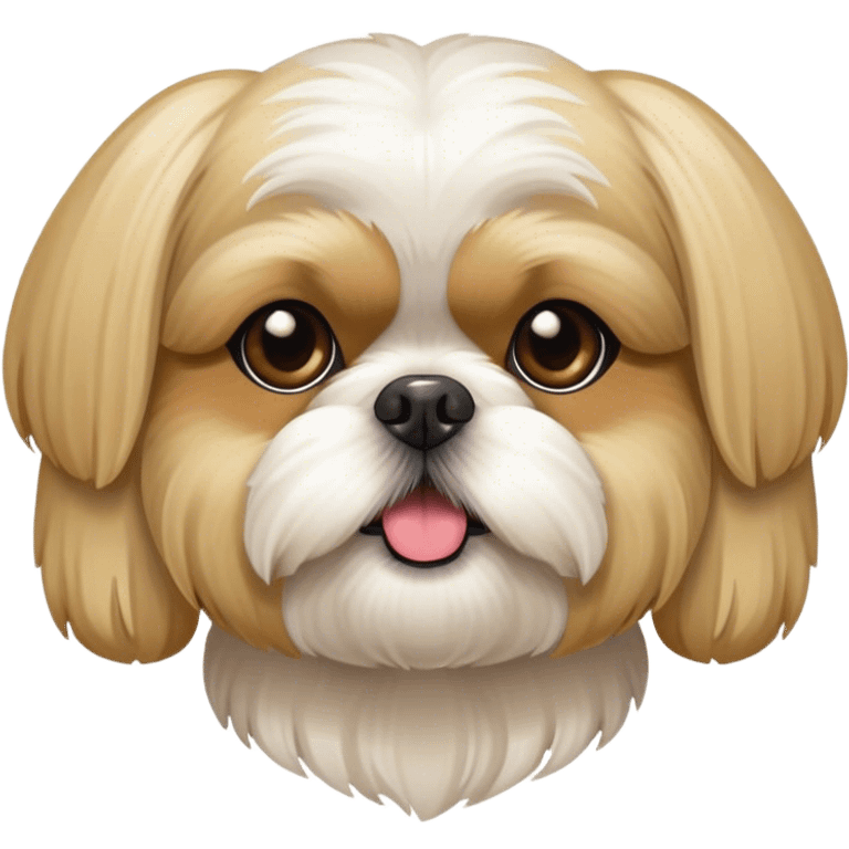 shih tzu dog with blonde fur  emoji