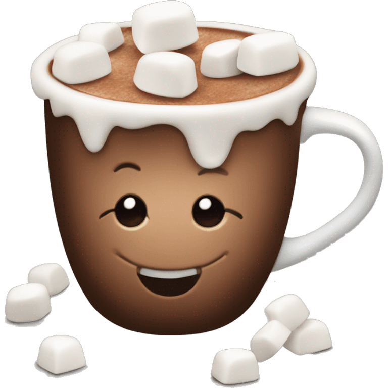 hot chocolate with marshmallows on top emoji