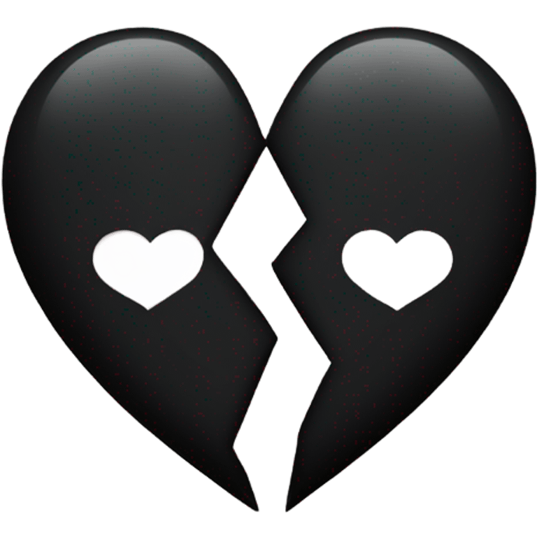 black heart two halves emoji