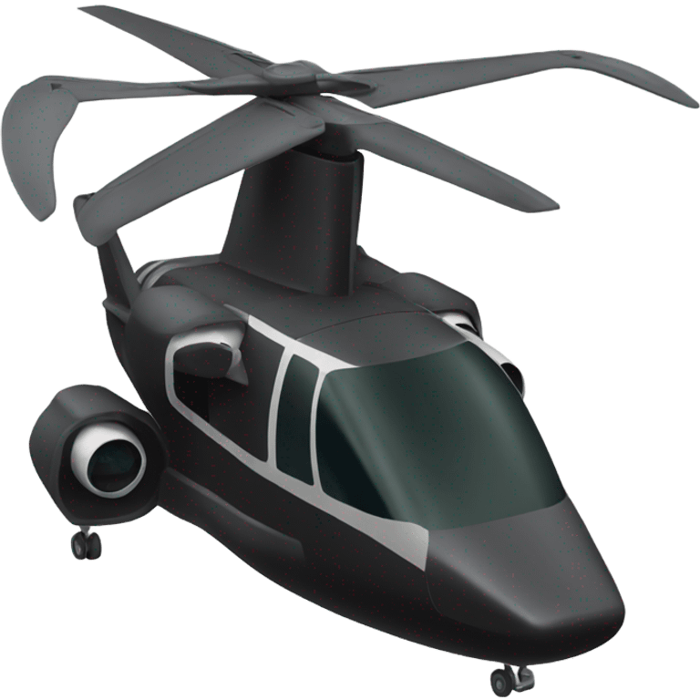 Evtol aircraft black emoji