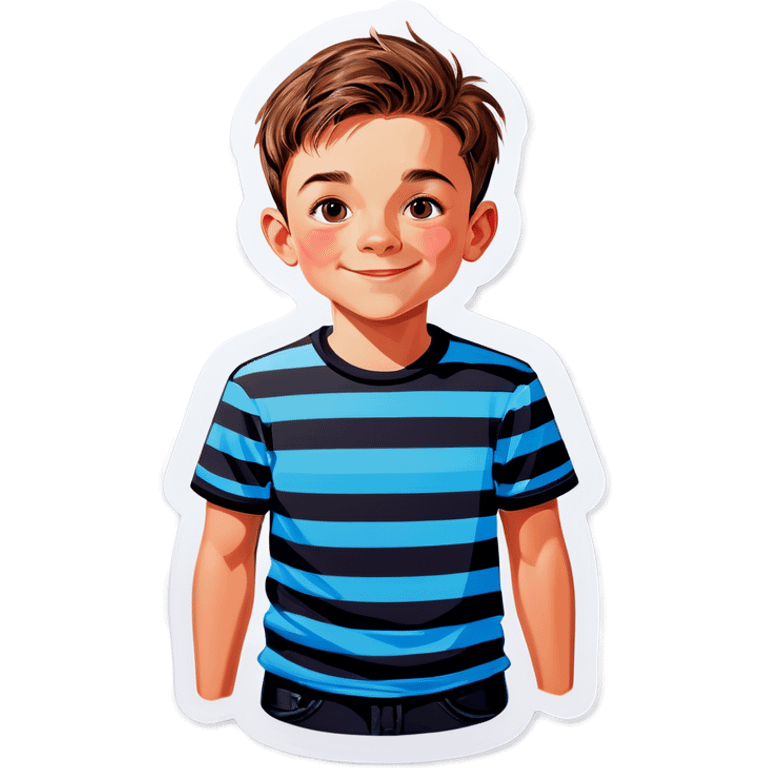 striped shirt boy portrait emoji