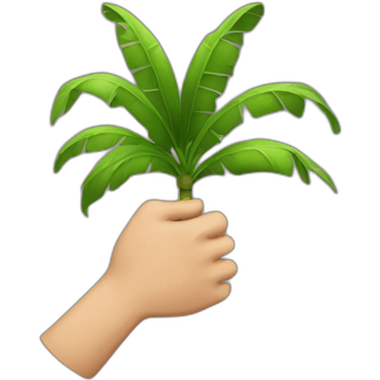 man with hand out showing palm angry emoji