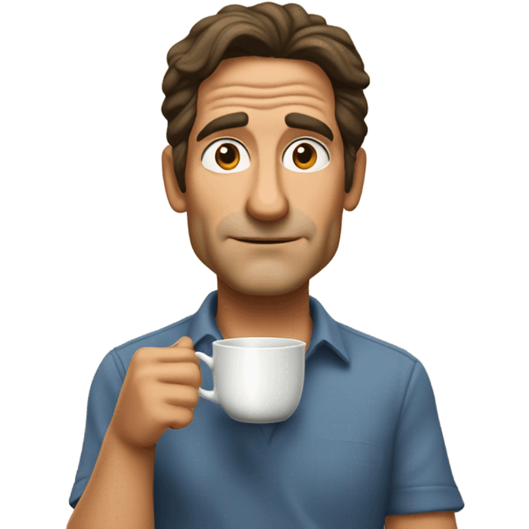 Jeff Probst detailed sipping tea emoji