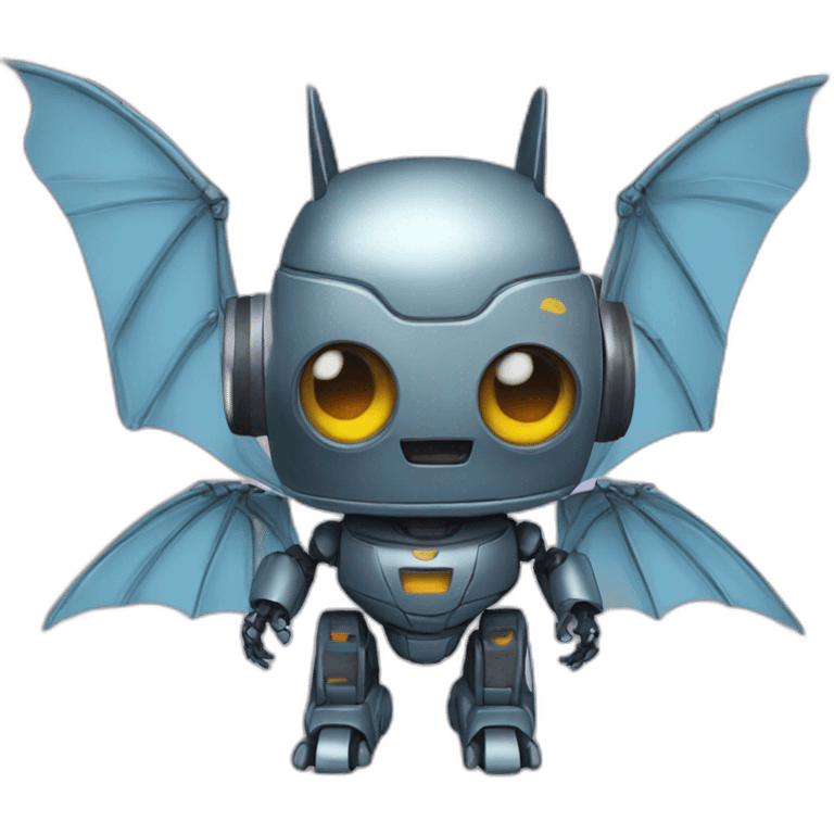 Robot with bat wings emoji