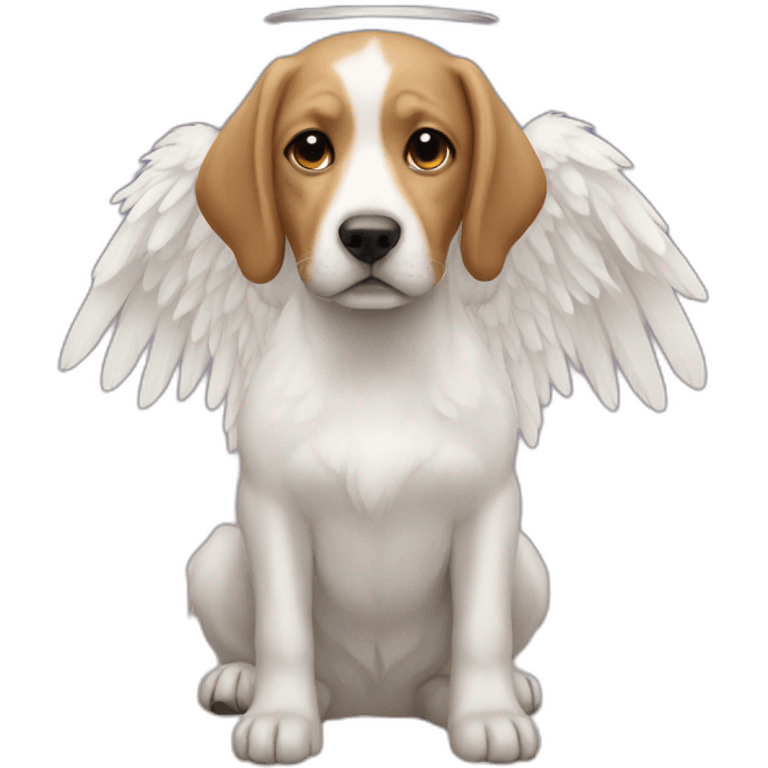 Dog with angel emoji