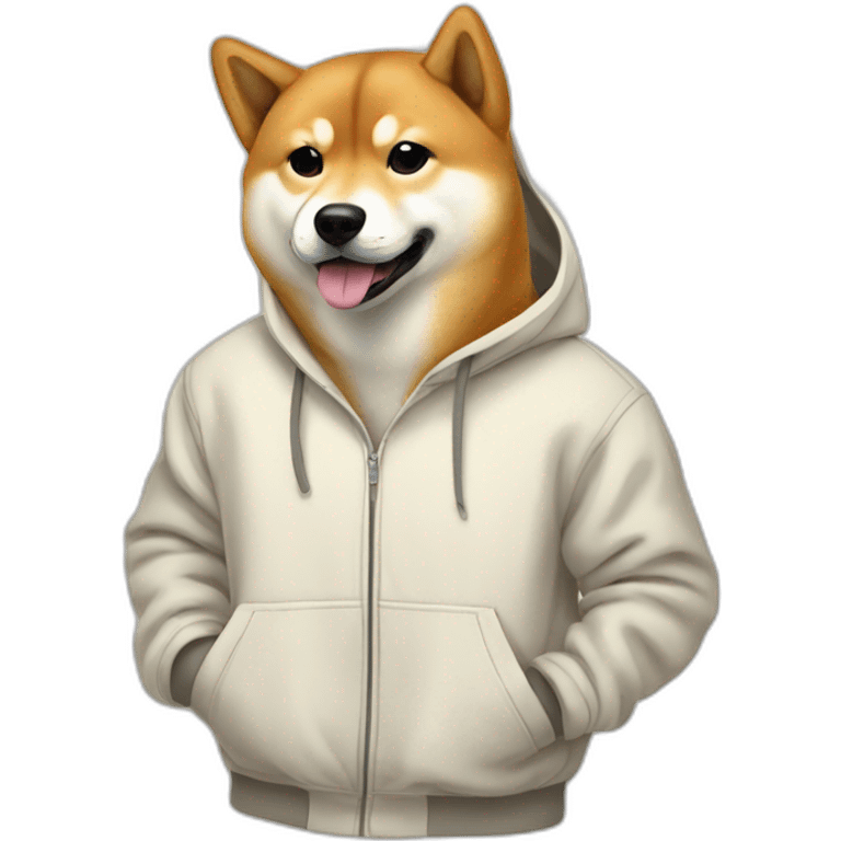 Shiba Inu in Oversize Hoodie emoji