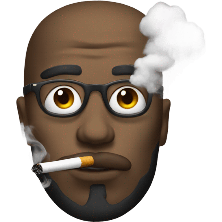 face smoking a vape emoji