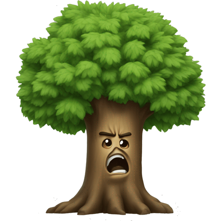 Angry tree emoji