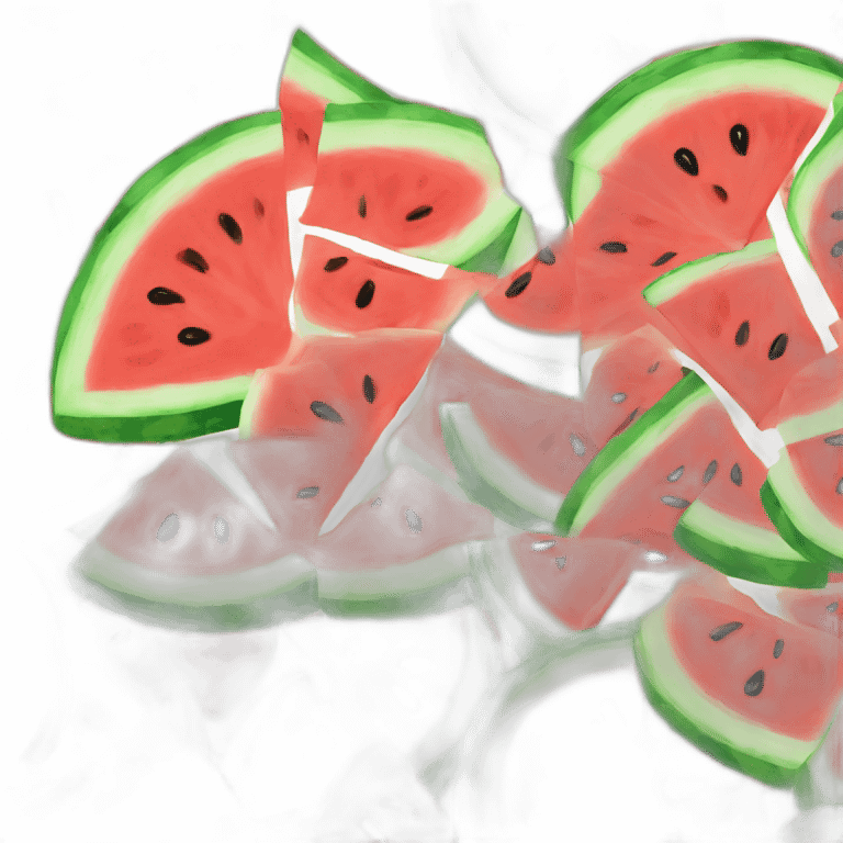 Cute watermelon red slice emoji