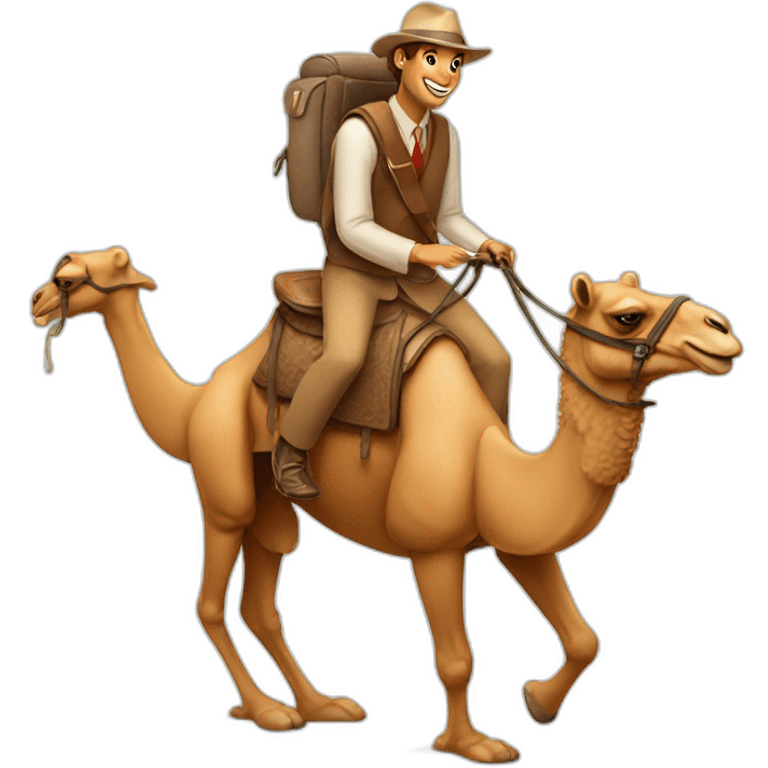 camel riding a man emoji