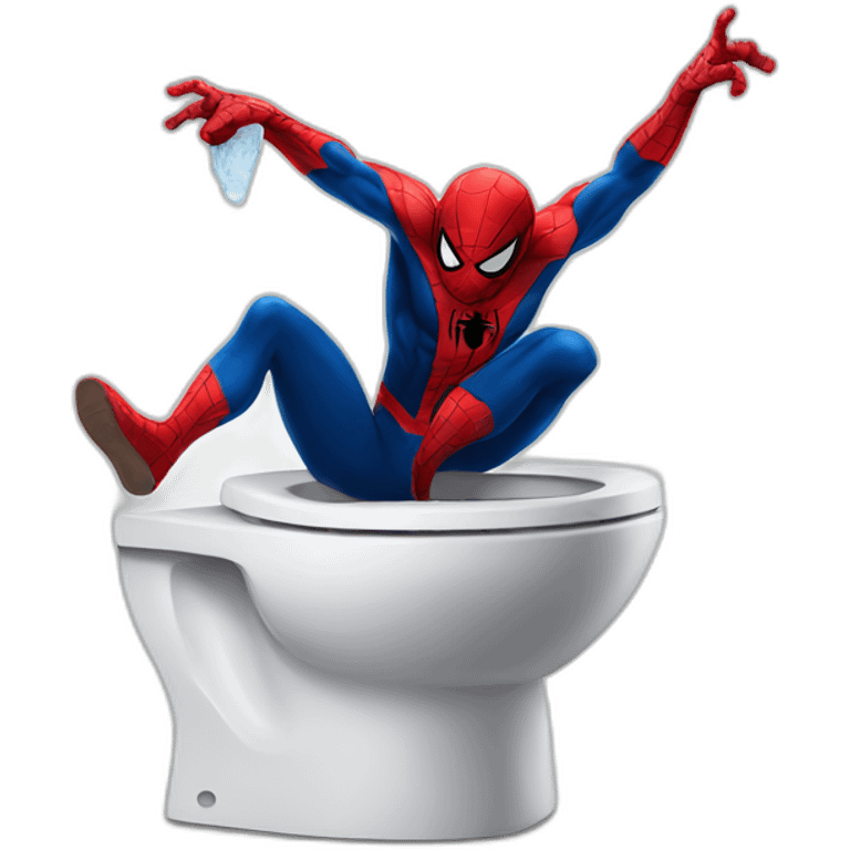 Spiderman on the toilet emoji