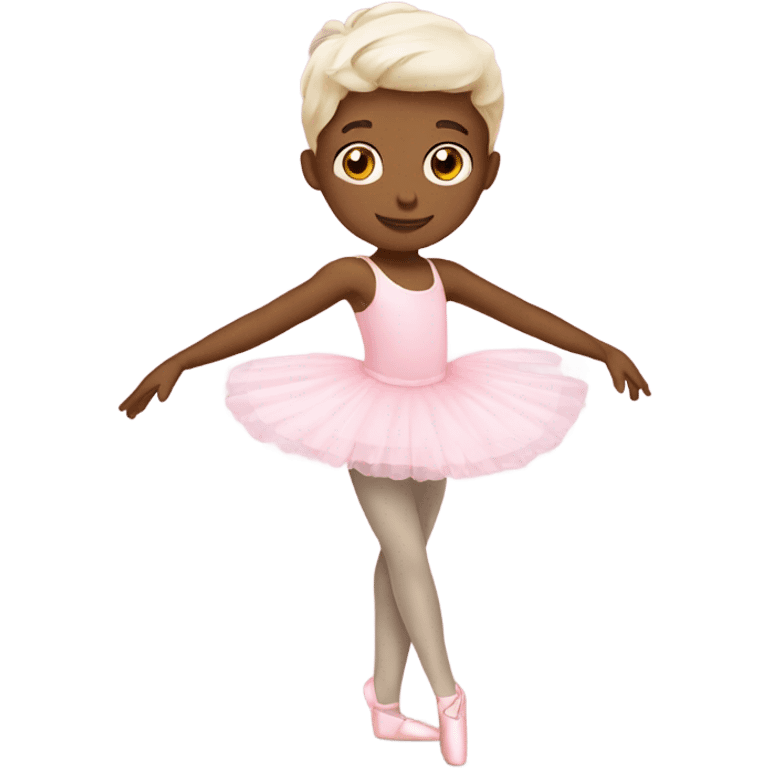 Soft pink ballerina boy emoji