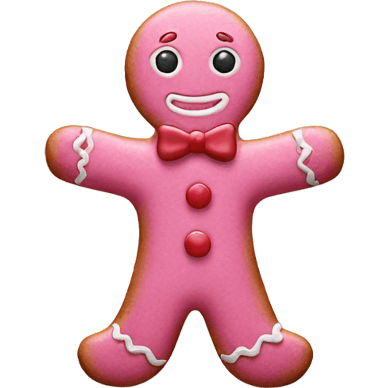 Pink Gingerbread man emoji