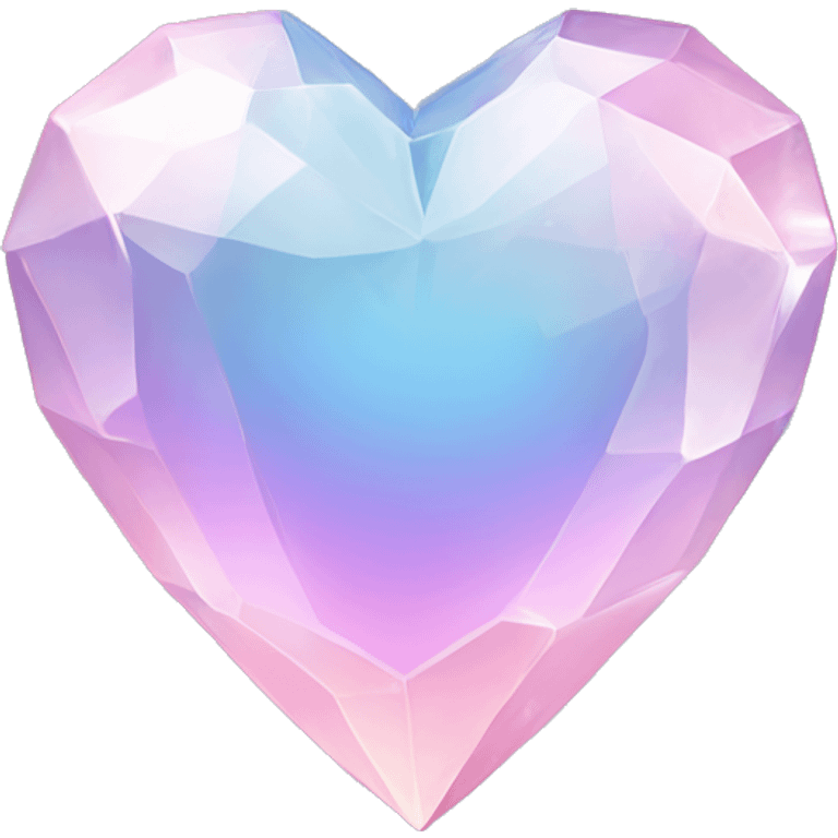 Pastel gradient heart crystal  emoji