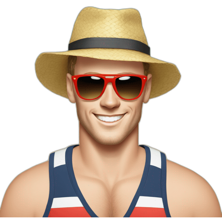 Jonathan Toews as a beach bum emoji