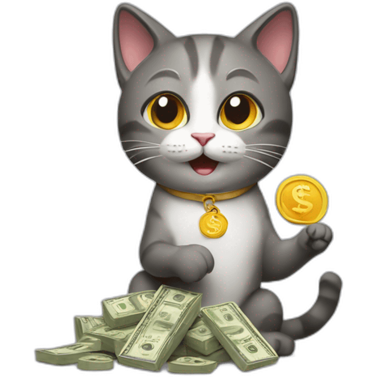 cat spending money  emoji