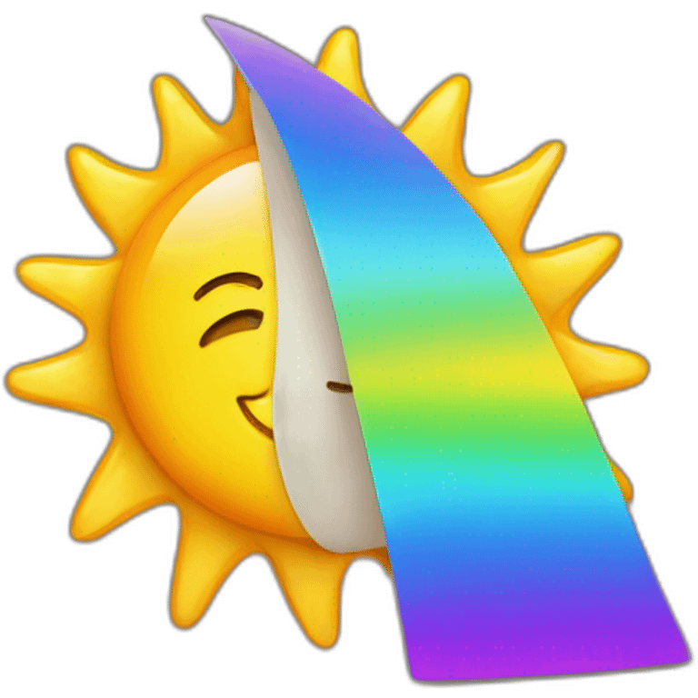 sun with rainbow emoji