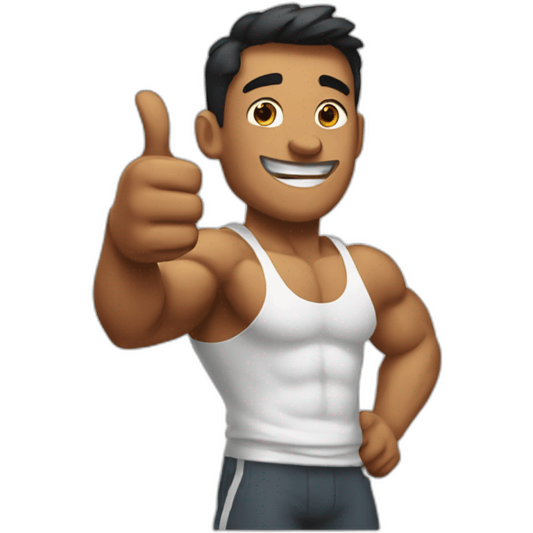 muscular guy thumbs up emoji