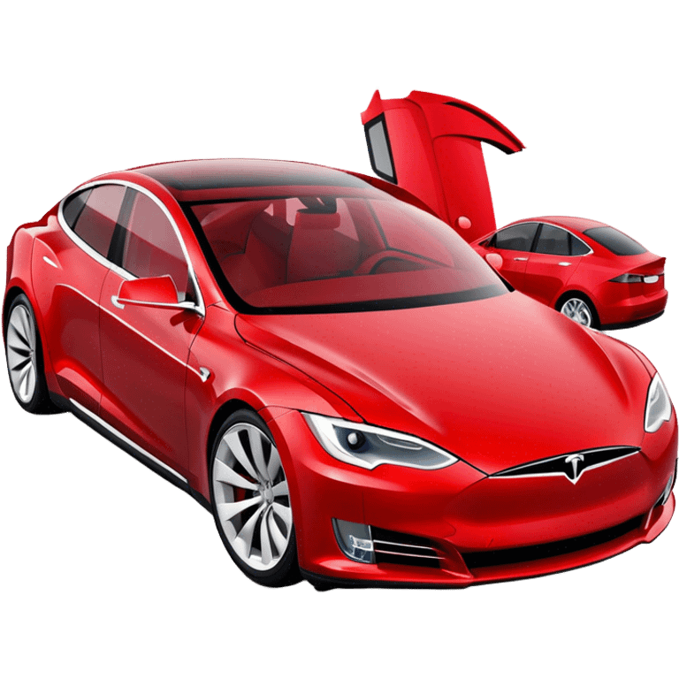 Tesla Model S - Tesla (Model Year: 2022) (Iconic colour: Red) emoji