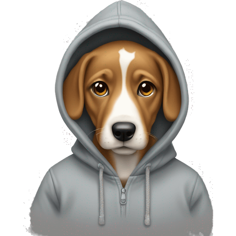 dog wesring hoodie emoji