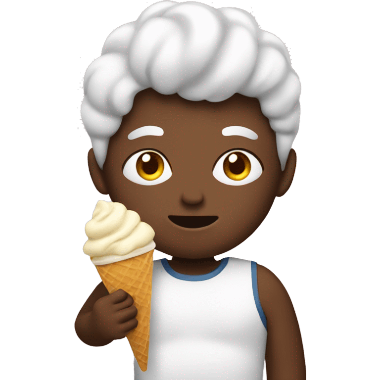 someone eating ice cream emoji