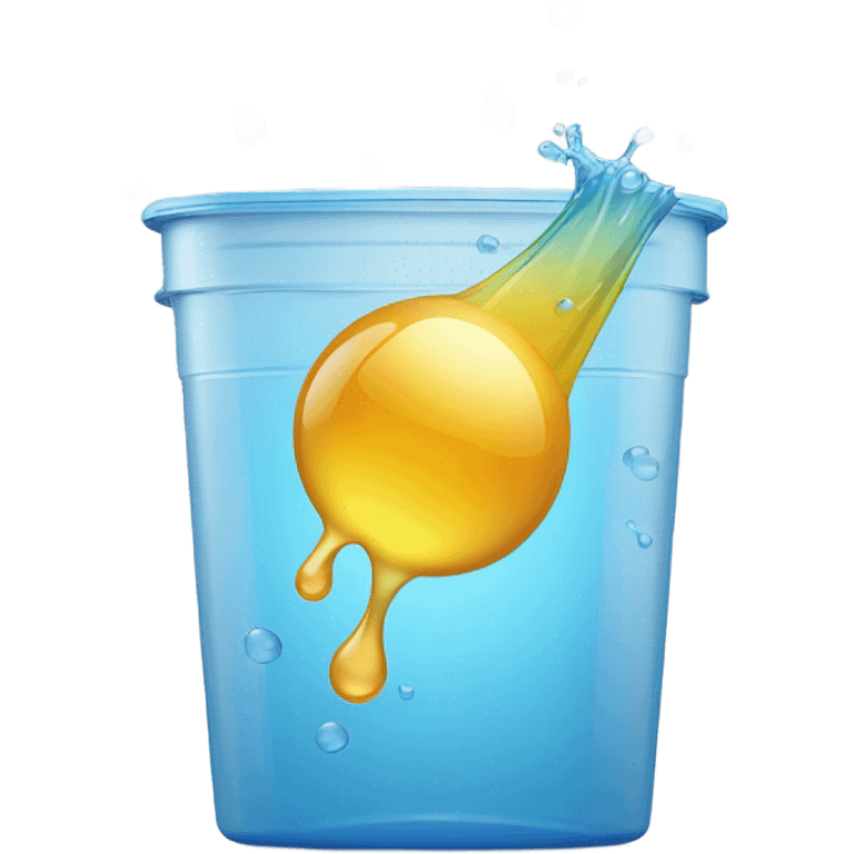 Clear juice dripping emoji