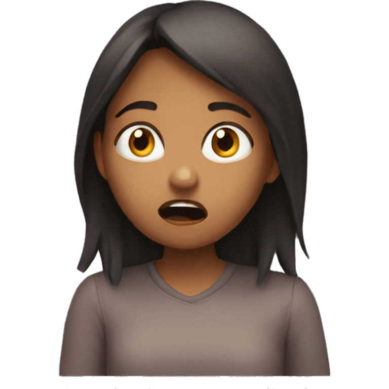 Girl scared emoji