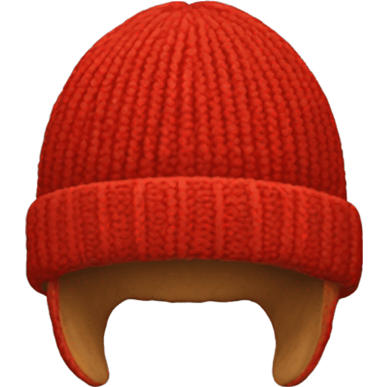 Red winter beanie no person emoji